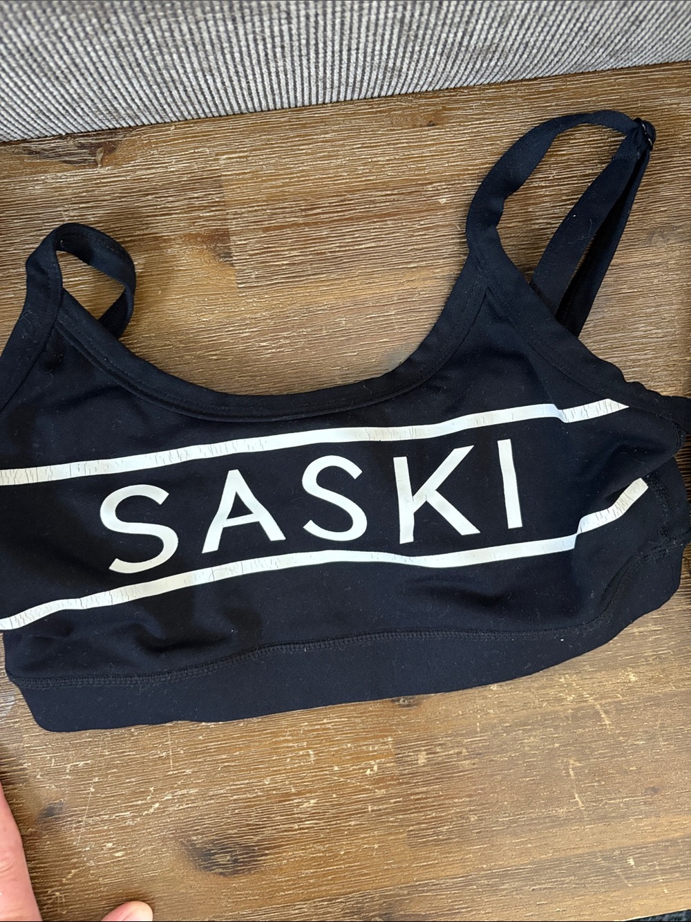 SASKI Black Logo Sports Bralette